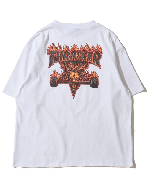 THRASHER(スラッシャー)の「【THRASHER / スラッシャー】ワンポイント刺繍 3Dロゴプリント クルーネックTシャツ(Tシャツ/カットソー・メンズ・ブラック系1/ホワイト系2/ホワイト系1/ブラック系2・X-LARGE/LARGE/MEDIUM)」の8枚目の写真