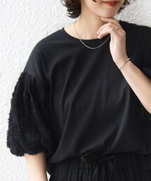 【WEB限定】〈接触冷感/UVカット/汗染み防止加工〉FUNCTION 袖 レース プルオーバー