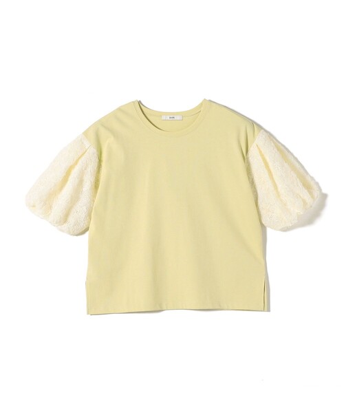 SHIPS(シップス)の「【WEB限定】〈接触冷感/UVカット/汗染み防止加工〉FUNCTION 袖 レース プルオーバー(Tシャツ/カットソー・レディース・イエロー系/ブラック/ホワイト・ONE SIZE)」の5枚目の写真