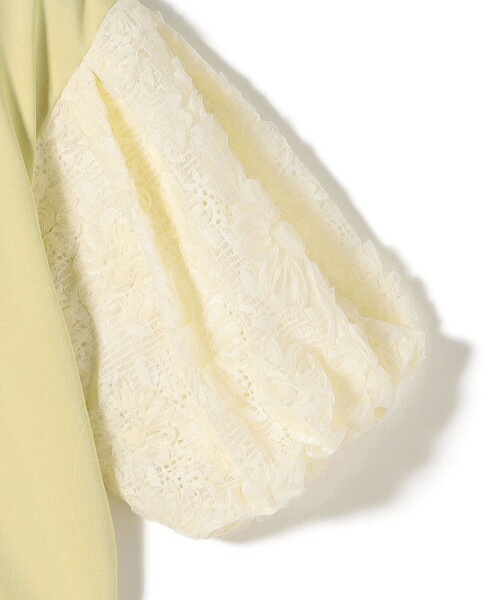 SHIPS(シップス)の「【WEB限定】〈接触冷感/UVカット/汗染み防止加工〉FUNCTION 袖 レース プルオーバー(Tシャツ/カットソー・レディース・イエロー系/ブラック/ホワイト・ONE SIZE)」の8枚目の写真
