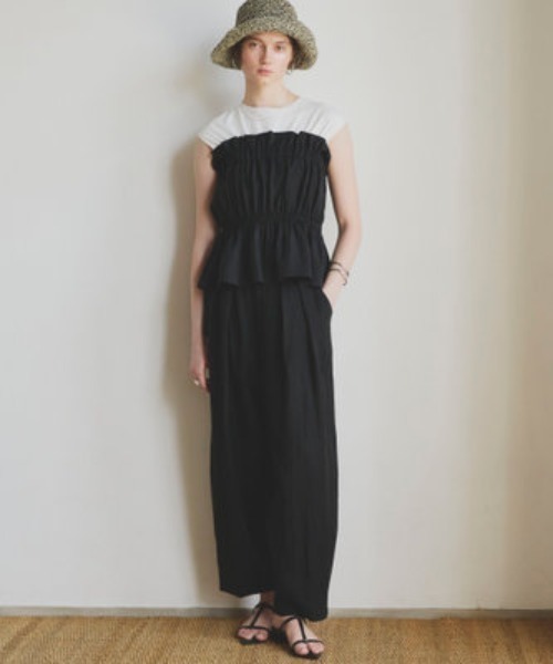 Doux archives(ドゥアルシーヴ)の「カットドッキングギャザートップス(Tシャツ/カットソー・レディース・ブラック/ブラウン・38)」の20枚目の写真