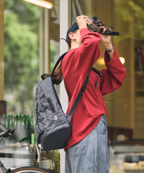 COBMASTER(コブマスター)の「【別注】 Cobmaster / コブマスター COB Air 撥水加工 ダブルポケット 配色裏地バックパック / A4収納可【THE CRAFT CREW PRODUCTS】(バックパック/リュック・レディース・ブラック/チャコール・FREE)」の9枚目の写真