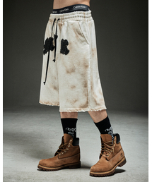MWOONG（ムン）の「M.C.R. code stud P dusty brown Half（スウェットパンツ）」