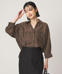 エアリーシアー スキッパー ポケット シャツ 接触冷感