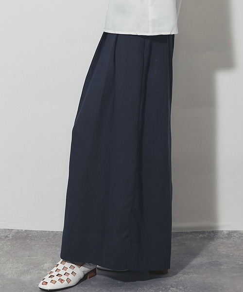 SMILE ORCHID(スマイルオーキッド)の「リネンワイドパンツ(その他パンツ・レディース・ナチュラル/ネイビー・M)」の9枚目の写真