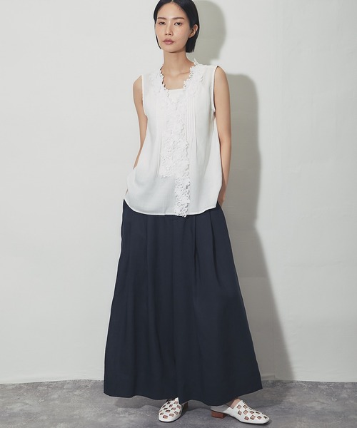 SMILE ORCHID(スマイルオーキッド)の「リネンワイドパンツ(その他パンツ・レディース・ナチュラル/ネイビー・M)」の17枚目の写真