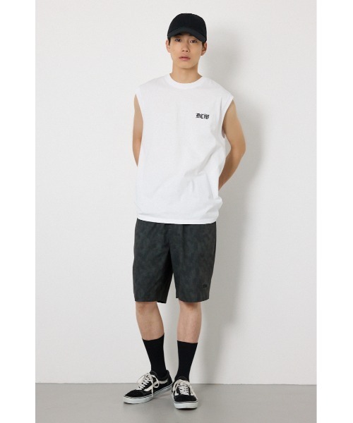 RODEO CROWNS WIDE BOWL(ロデオクラウンズワイドボウル)の「Blackletterノースリーブトップス(Tシャツ/カットソー・メンズ・ターコイズブルー系1/ブラック/ホワイト・LARGE/MEDIUM)」の8枚目の写真
