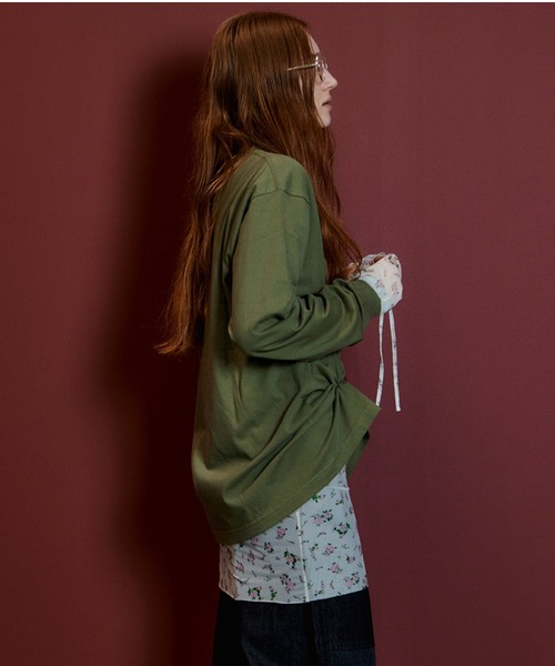 MAISON SPECIAL(メゾンスペシャル)の「Blurred Emotion Logo Print Long Sleeve T-Shirt/BlurredEmotionロゴプリントロンTEE(Tシャツ/カットソー・レディース・ホワイト/チャコールグレー/カーキ・FREE)」の9枚目の写真