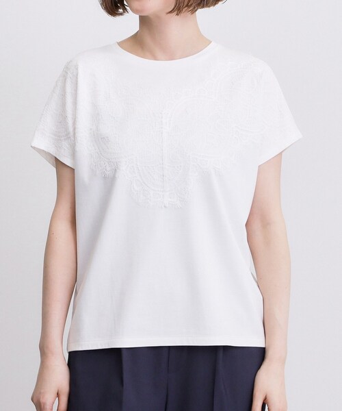 grove(グローブ)の「【持続冷感/SET UP可】ひんやりポンチシリーズ/フロントレースドルマンカットソー(Tシャツ/カットソー・レディース・ブラック/オフホワイト/パープル系4/ブラウン系その他・03/02/04/05)」の21枚目の写真