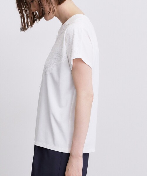 grove(グローブ)の「【持続冷感/SET UP可】ひんやりポンチシリーズ/フロントレースドルマンカットソー(Tシャツ/カットソー・レディース・ブラック/オフホワイト/パープル系4/ブラウン系その他・03/02/04/05)」の22枚目の写真