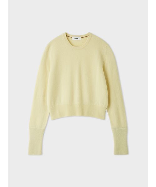 MIESROHE（ミースロエ）の「【洗える】バイカラーカシミアコンパクトニット（ニット/セーター・レディース・イエロー/キャメル/グレー・F）」の19枚目の写真