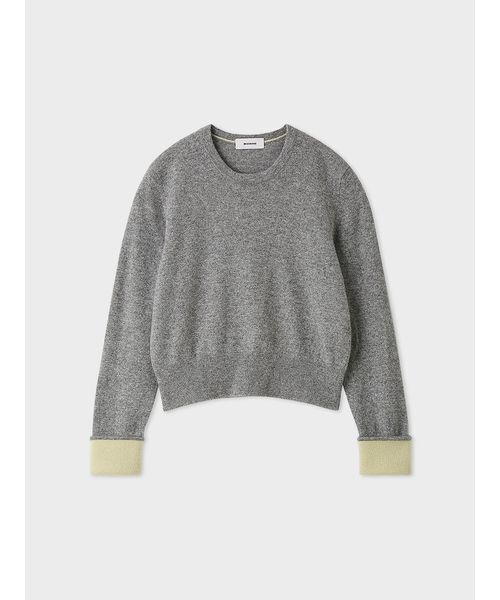 MIESROHE(ミースロエ)の「【洗える】バイカラーカシミアコンパクトニット(ニット/セーター・レディース・イエロー/キャメル/グレー・F)」の21枚目の写真