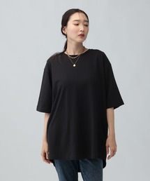 LEPSIM | バックボタンミニ裏毛6分袖チュニック　1054144(Tシャツ/カットソー)