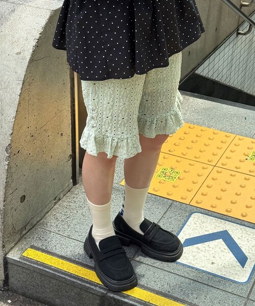 CIAOPANIC(チャオパニック)の「(2サイズ展開)ストレッチレースカプリパンツ/バイカー(その他パンツ・レディース・ミント/オフホワイト/ブラック・0/1)」の14枚目の写真