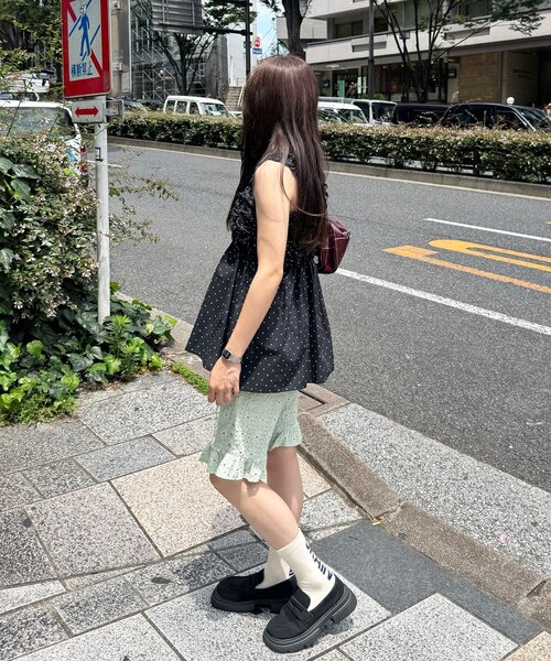 CIAOPANIC(チャオパニック)の「(2サイズ展開)ストレッチレースカプリパンツ/バイカー(その他パンツ・レディース・ミント/オフホワイト/ブラック・0/1)」の20枚目の写真
