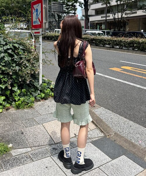 CIAOPANIC(チャオパニック)の「(2サイズ展開)ストレッチレースカプリパンツ/バイカー(その他パンツ・レディース・ミント/オフホワイト/ブラック・0/1)」の21枚目の写真