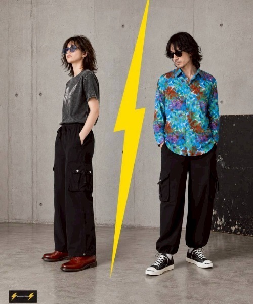 KAMINARI_TOKIO(カミナリトキオ)の「ワイドカーゴイージーパンツ(カーゴパンツ・レディース・ブラック/ベージュ/カーキ・FREE)」の12枚目の写真