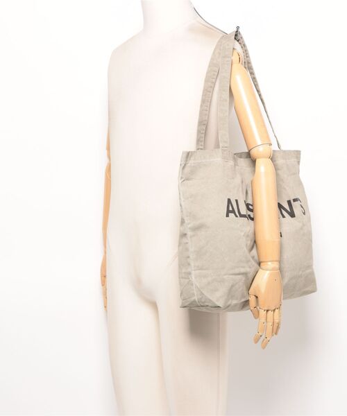ALLSAINTS（オールセインツ）の「UNDERGROUND LOGO PRINTED TOTE BAG | アンダーグラウンド ロゴ プリント トート バッグ（トートバッグ・メンズ・ブラウン・ONE SIZE）」の10枚目の写真