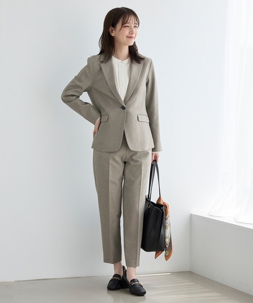 Honeys（ハニーズ）の「【抗菌防臭・静電気軽減】テーパードパンツ（スラックス・レディース・グレー系その他2/ブラック系その他2/ブラウン系その他2・L/LL/M/S）」の9枚目の写真
