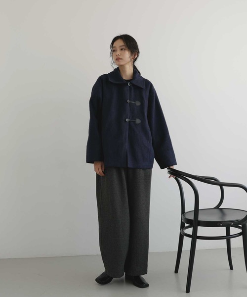 hellam(へラム)の「ヘリンボーンアシメデザインサロペット(サロペット/オーバーオール・レディース・ダークブラウン/ベージュ/ブラウン/ブラック・FREE)」の15枚目の写真