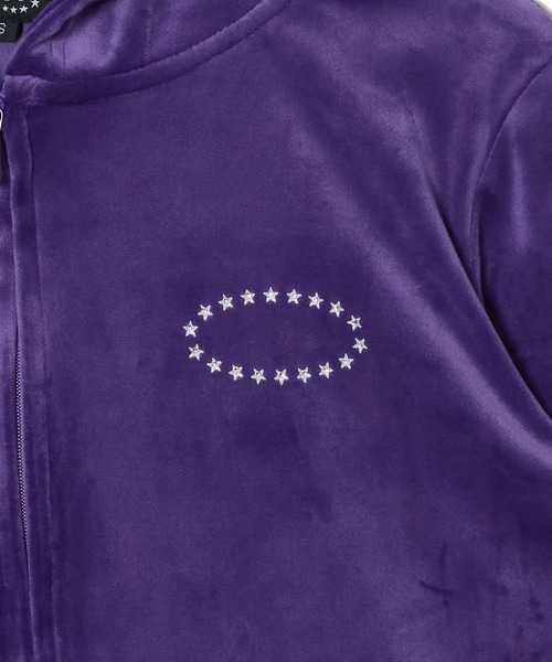 AFB（エーエフビー）の「WMS VELOUR HOODIE（パーカー・レディース・パープル・S/XS）」の3枚目の写真