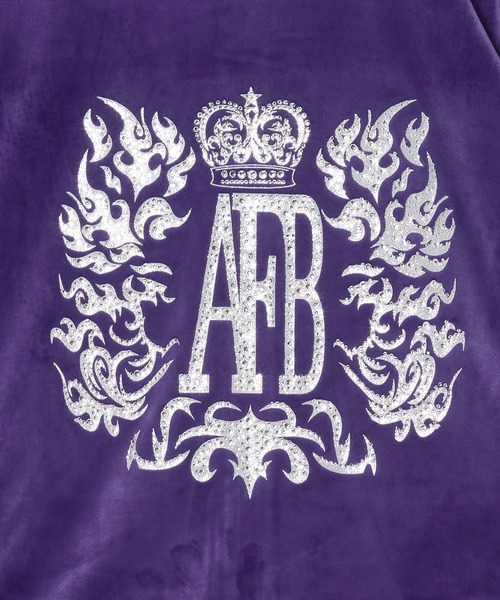 AFB（エーエフビー）の「WMS VELOUR HOODIE（パーカー・レディース・パープル・S/XS）」の4枚目の写真