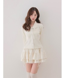 Noble boxy lace collar tops(eme11110)