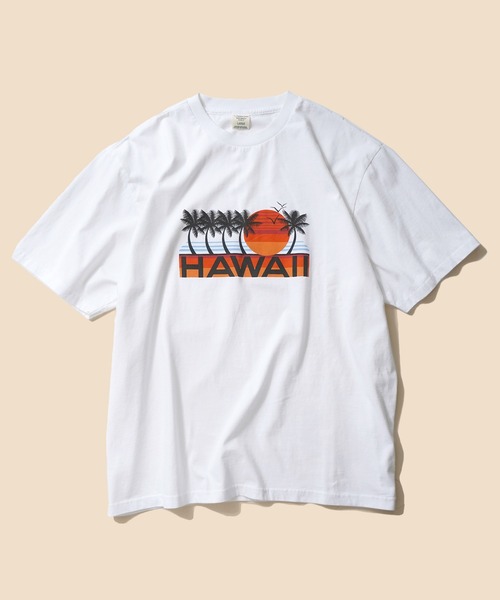 BENCH'S SELECT(ベンチセレクト)の「〈Green Flash〉HAWAII SUNSET TEE(Tシャツ/カットソー・メンズ・ホワイト/イエロー/サックスブルー/レッド/ネイビー・SMALL/MEDIUM/LARGE/X-LARGE)」の2枚目の写真