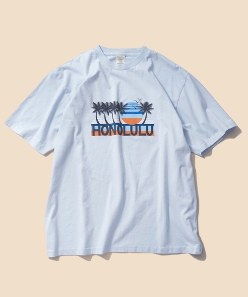 BENCH'S SELECT(ベンチセレクト)の「〈Green Flash〉HAWAII SUNSET TEE(Tシャツ/カットソー・メンズ・ホワイト/イエロー/サックスブルー/レッド/ネイビー・SMALL/MEDIUM/LARGE/X-LARGE)」の4枚目の写真