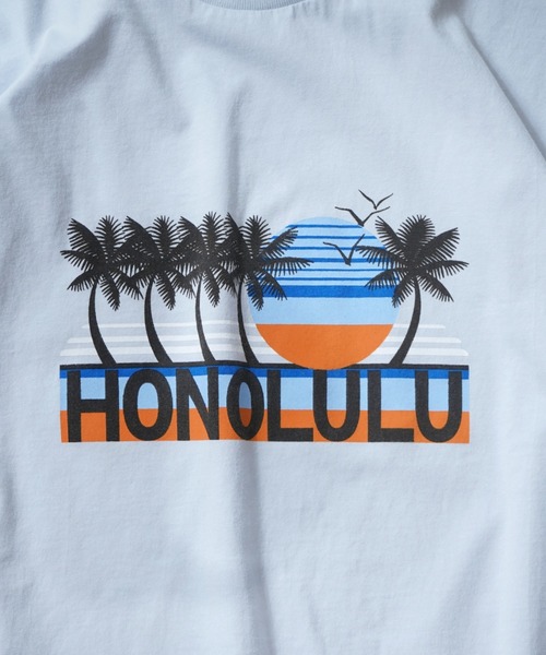 BENCH'S SELECT(ベンチセレクト)の「〈Green Flash〉HAWAII SUNSET TEE(Tシャツ/カットソー・メンズ・ホワイト/イエロー/サックスブルー/レッド/ネイビー・SMALL/MEDIUM/LARGE/X-LARGE)」の6枚目の写真
