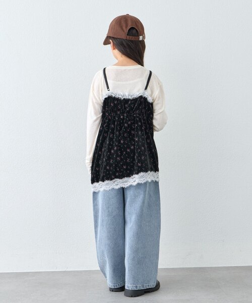 CIAOPANIC TYPY(チャオパニックティピー)の「【KIDS】きらきらビジューワイドデニム(デニムパンツ・キッズ・サックスブルー・SMALL/X-LARGE/XX-LARGE/LARGE/MEDIUM)」の11枚目の写真