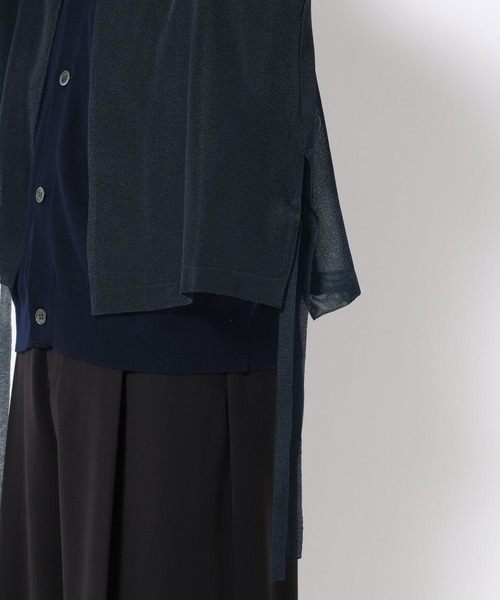 HARE(ハレ)の「シアーレイヤードニットカーディガン(HARE)(カーディガン/ボレロ・メンズ・ブラック/ブルー・FREE)」の11枚目の写真