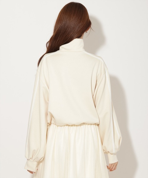 AND COUTURE(アンドクチュール)の「クロップドトラックジャケット(その他アウター・レディース・オフホワイト/ネイビー/イエロー・FREE)」の18枚目の写真