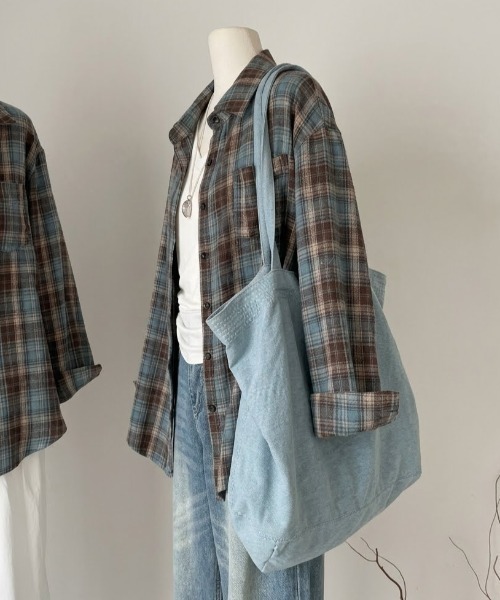 witch（ウイッチ）の「オンブレチェック柄シアーシャツ（オーバーサイズシャツ）（シャツ/ブラウス・レディース・ブラウン・FREE）」の10枚目の写真