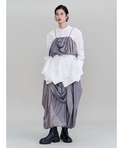 UN3D.(アンスリード)の「DRAPE BALLOON BUSTIER(キャミソール・レディース・ボルドー/ブラック/グレー・38/36)」の19枚目の写真