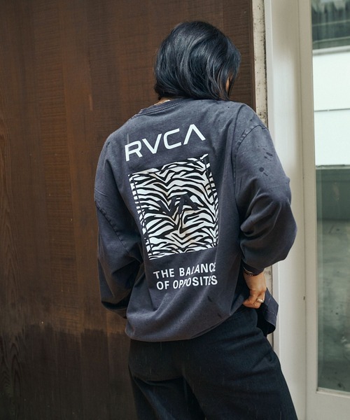 RVCA（ルーカ）の「RVCA ウィメンズ VA BOX LOGO LS TEE ロンT 【2026年秋冬モデル】/ルーカUVカットストラッチドライ長袖ロンT（Tシャツ/カットソー・レディース・ホワイト/ブラック/グレー/ヘザーグレー/ブラック系その他2・LARGE/MEDIUM/SMALL）」の3枚目の写真