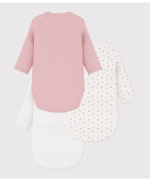 PETIT BATEAU(プチバトー)の「プリント長袖あわせボディ3枚組(肌着・キッズ・その他1・12MONTH/NewBorn/3MONTH/6MONTH)」の2枚目の写真