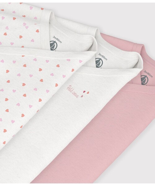 PETIT BATEAU(プチバトー)の「プリント長袖あわせボディ3枚組(肌着・キッズ・その他1・12MONTH/NewBorn/3MONTH/6MONTH)」の3枚目の写真