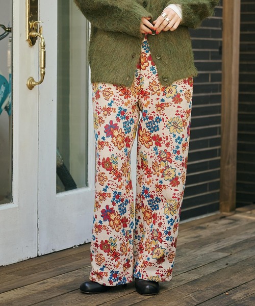 GEORGE'S（ジョージズ）の「ゴブランフラワーパンツ（その他パンツ・レディース・アイボリー/レッド・SMALL/MEDIUM）」の9枚目の写真
