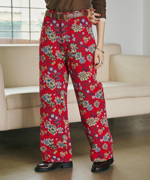 GEORGE'S（ジョージズ）の「ゴブランフラワーパンツ（その他パンツ・レディース・アイボリー/レッド・SMALL/MEDIUM）」の18枚目の写真