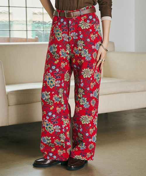 GEORGE'S（ジョージズ）の「ゴブランフラワーパンツ（その他パンツ・レディース・アイボリー/レッド・SMALL/MEDIUM）」の20枚目の写真