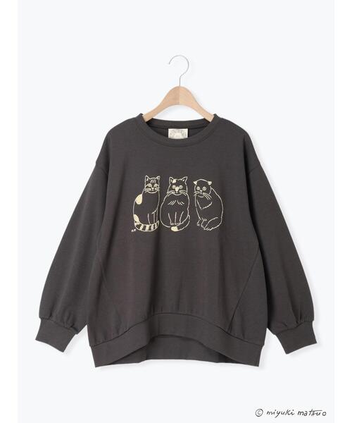 Samansa Mos2（サマンサ モスモス）の「【miyuki matsuo×Samansa Mos2】プルオーバー（Tシャツ/カットソー・レディース・グリーン/キナリ/チャコールグレー・F）」の3枚目の写真