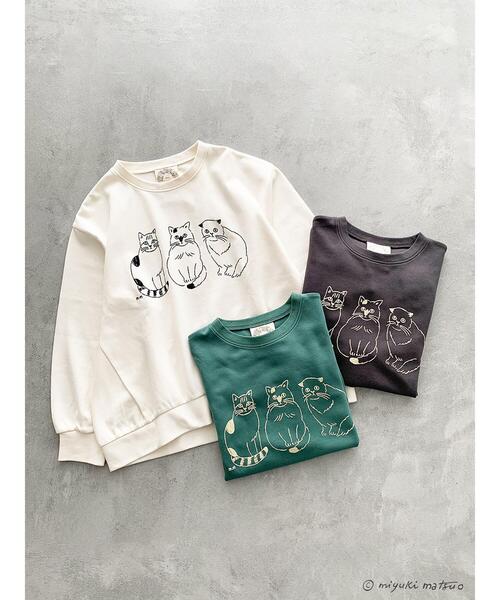 Samansa Mos2（サマンサ モスモス）の「【miyuki matsuo×Samansa Mos2】プルオーバー（Tシャツ/カットソー・レディース・グリーン/キナリ/チャコールグレー・F）」の9枚目の写真