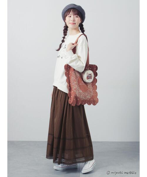 Samansa Mos2（サマンサ モスモス）の「【miyuki matsuo×Samansa Mos2】プルオーバー（Tシャツ/カットソー・レディース・グリーン/キナリ/チャコールグレー・F）」の11枚目の写真