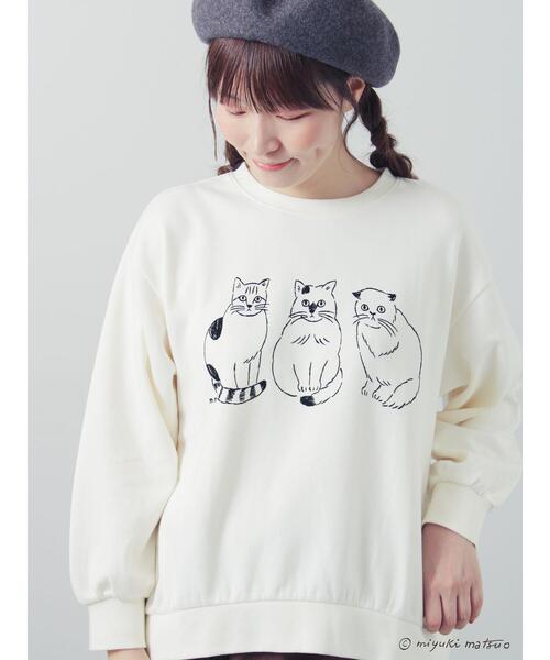 Samansa Mos2（サマンサ モスモス）の「【miyuki matsuo×Samansa Mos2】プルオーバー（Tシャツ/カットソー・レディース・グリーン/キナリ/チャコールグレー・F）」の13枚目の写真