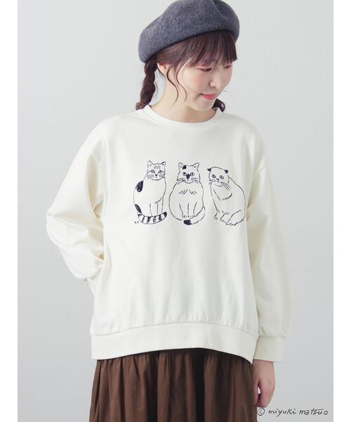 Samansa Mos2（サマンサ モスモス）の「【miyuki matsuo×Samansa Mos2】プルオーバー（Tシャツ/カットソー・レディース・グリーン/キナリ/チャコールグレー・F）」の14枚目の写真