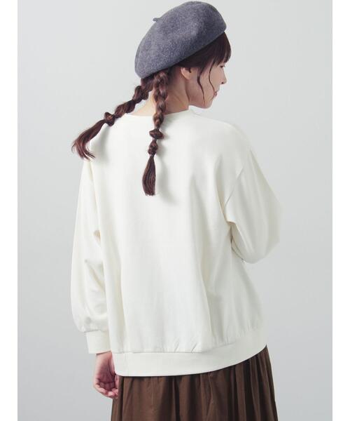Samansa Mos2（サマンサ モスモス）の「【miyuki matsuo×Samansa Mos2】プルオーバー（Tシャツ/カットソー・レディース・グリーン/キナリ/チャコールグレー・F）」の16枚目の写真