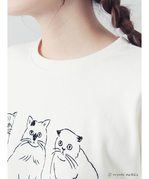 Samansa Mos2（サマンサ モスモス）の「【miyuki matsuo×Samansa Mos2】プルオーバー（Tシャツ/カットソー・レディース・グリーン/キナリ/チャコールグレー・F）」の17枚目の写真