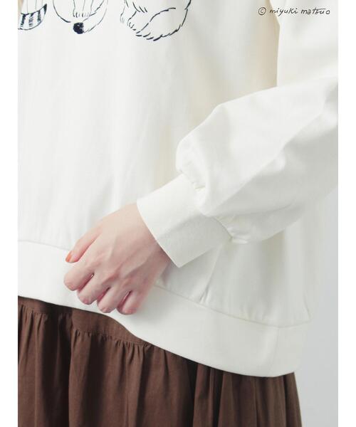 Samansa Mos2（サマンサ モスモス）の「【miyuki matsuo×Samansa Mos2】プルオーバー（Tシャツ/カットソー・レディース・グリーン/キナリ/チャコールグレー・F）」の19枚目の写真
