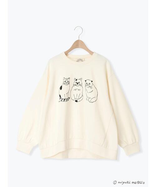 Samansa Mos2（サマンサ モスモス）の「【miyuki matsuo×Samansa Mos2】プルオーバー（Tシャツ/カットソー・レディース・グリーン/キナリ/チャコールグレー・F）」の20枚目の写真